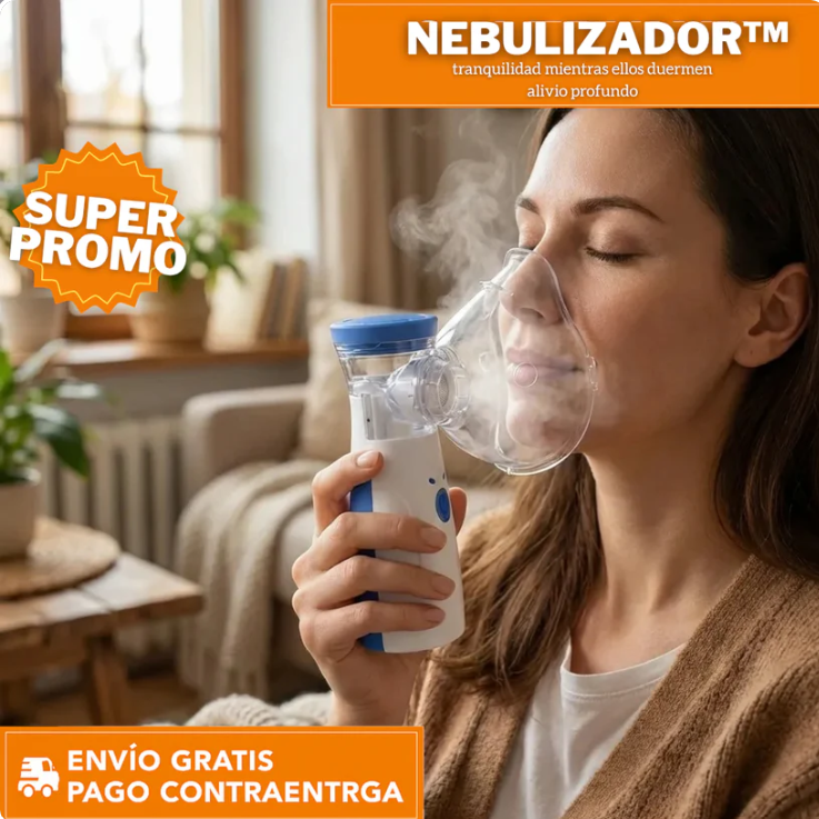 Nebulizador Portátil Ultrasónico Aerosol™ Alivio Respiratorio Rápido y Silencioso en Cualquier Lugar 🌬️✨